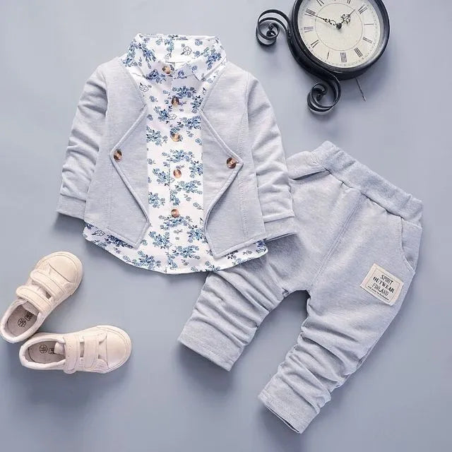 BibiCola kids outfits spring autumn baby boys clothing sets children T shirts + pants boy's cardigan suit kids Tracksuit set