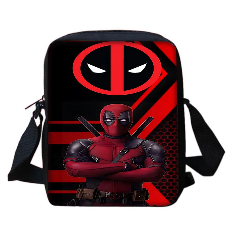 Child Superhero Deadpools Backpacks Shoulder Bag Pencil Case Pupil Large Capacity School Bags for Boys Girls Best Gift