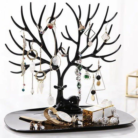 Deer Jewelry Display Stand Earrings Necklaces Rings Bracelets Tray Tree Storage Shopwindow Racks Organizer women Make Up Holder