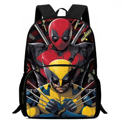 Child Superhero Deadpools Backpacks Shoulder Bag Pencil Case Pupil Large Capacity School Bags for Boys Girls Best Gift