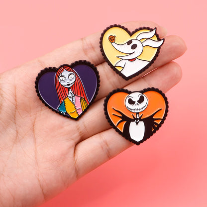 Skull Enamel Pins Brooches For Women Badges on Backpack Lapel Pins Fashion Jewelry Halloween Decoration Clothes Accessories Gift