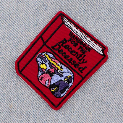 Horror Movie Book Patch Halloween Embroidery Patch Iron On Patches For Clothing Thermoadhesive Patches On Clothes DIY Sew Badges