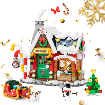 788pcs LOZ Mini Blocks Architecture Merry Christmas House Santa Claus Snowman Tree Deer Building Blocks Bricks Toy For Kids Gift