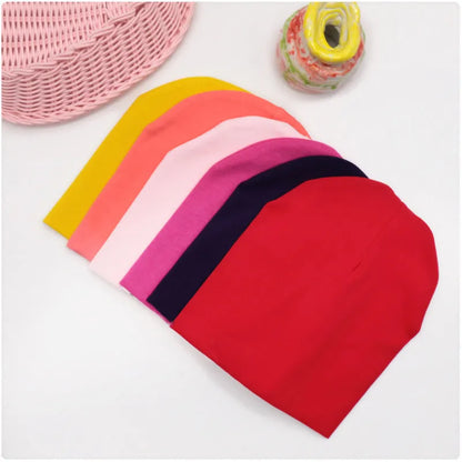 6M-3Y Baby Street Dance Hip Hop Hat Cotton Spring Autumn Toddler Cap Scarf for Boys Girls Winter Warm Solid Color Children Hat