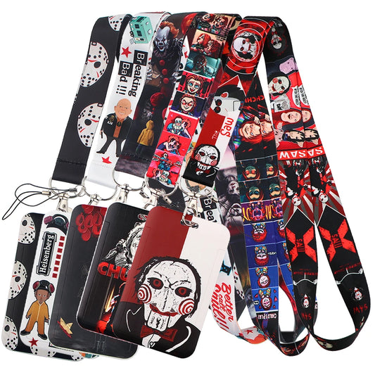 Killer Halloween Horror Movie Lanyard for Keychain ID Card Cover Passport Student Phone USB Badge Holder