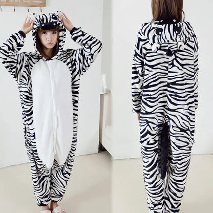 Adult Animal Pyjamas Women Men Couple Cartoon Pajamas Suit Halloween Christmas Party Sleepwear Kigurumi Cosplay Onepiece Costume