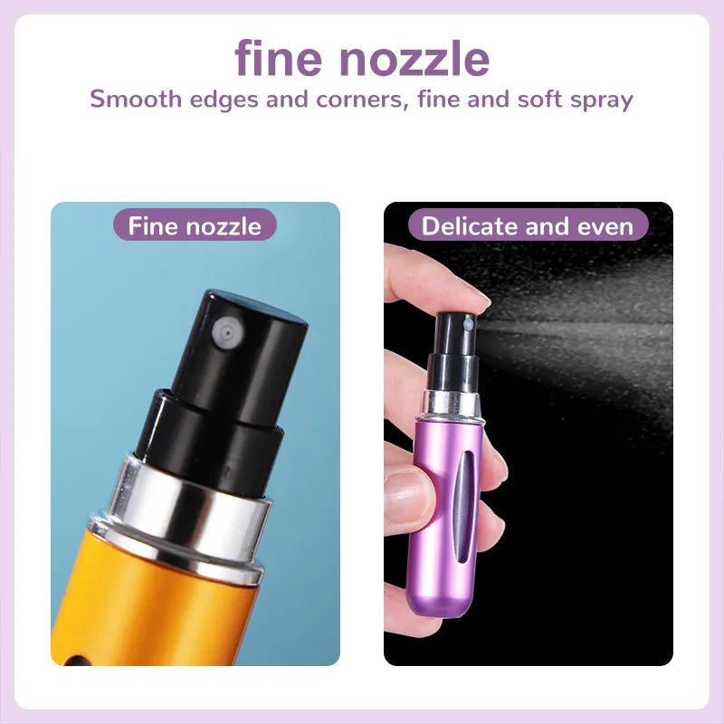 5/8ml Perfume Spray Bottle Mini Portable Refillable Aluminum Atomizer Bottle Container Perfume Refill Travel Cosmetic Tool