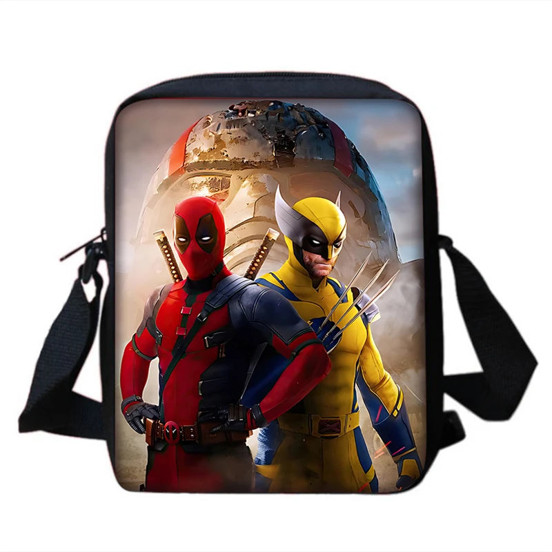 Child Superhero Deadpools Backpacks Shoulder Bag Pencil Case Pupil Large Capacity School Bags for Boys Girls Best Gift