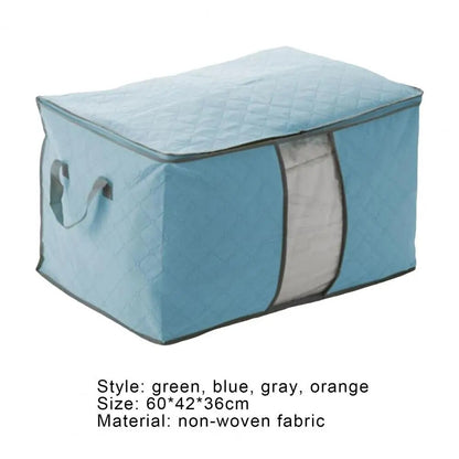 Storage Bag Box Zippered Stackable Clothes Quilts Pillows Home Organizer Pouch