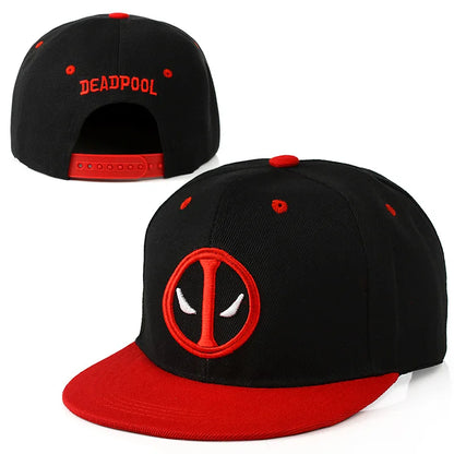 Deadpool Caps Four Seasons Hat Baseball Cap Korean Version of Men's Hip Hop with Flat Rim Sunscreen Couple Hats Accessories