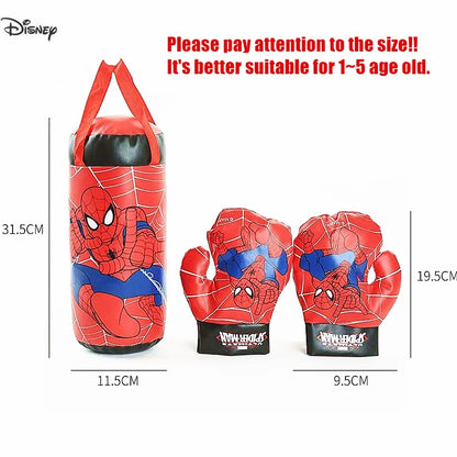 Disney Marvel Spiderman Kids Toy Iron Man Captain America Gloves Sandbag Suit Birthday Gifts Boxing Outdoor Sports Toys