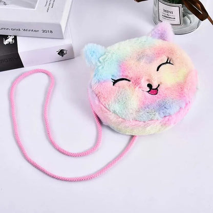 New Fashion Children Girls Shoulder Bag Cute Unicorn Animals Messenger Bag Kids Keys Coin Purse Cute Princess Mini Handbag