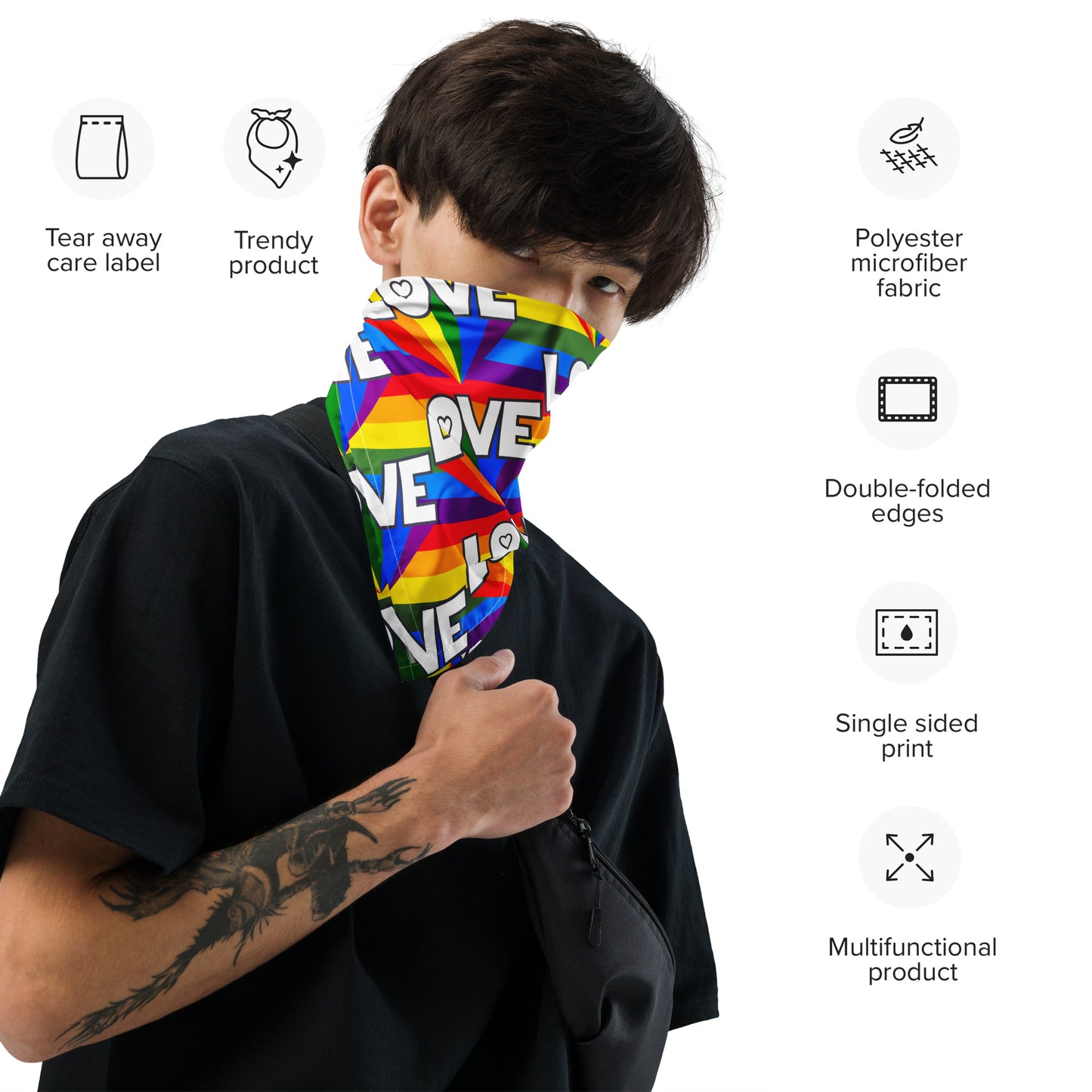 All-over Pride Print Bandana