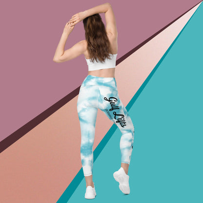 Branded Crossover Leggings with Pockets