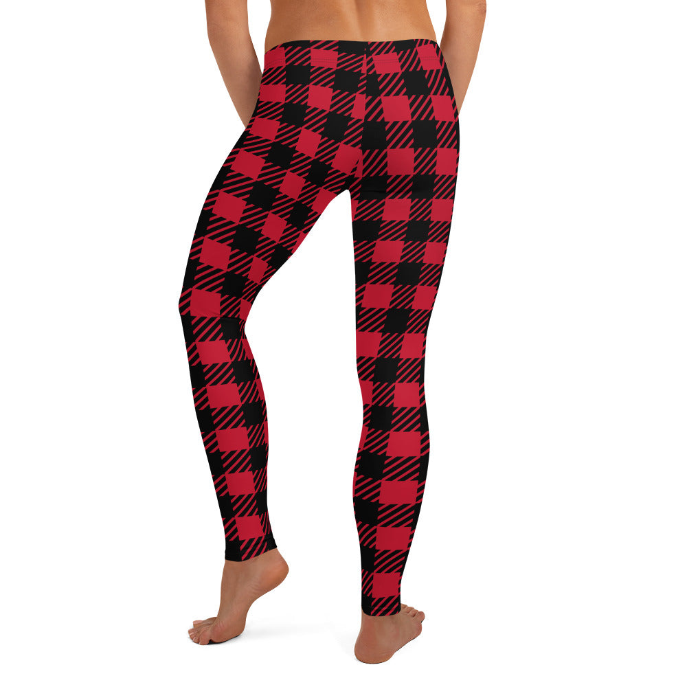 Red Buffalo Plaid Women's Leggings