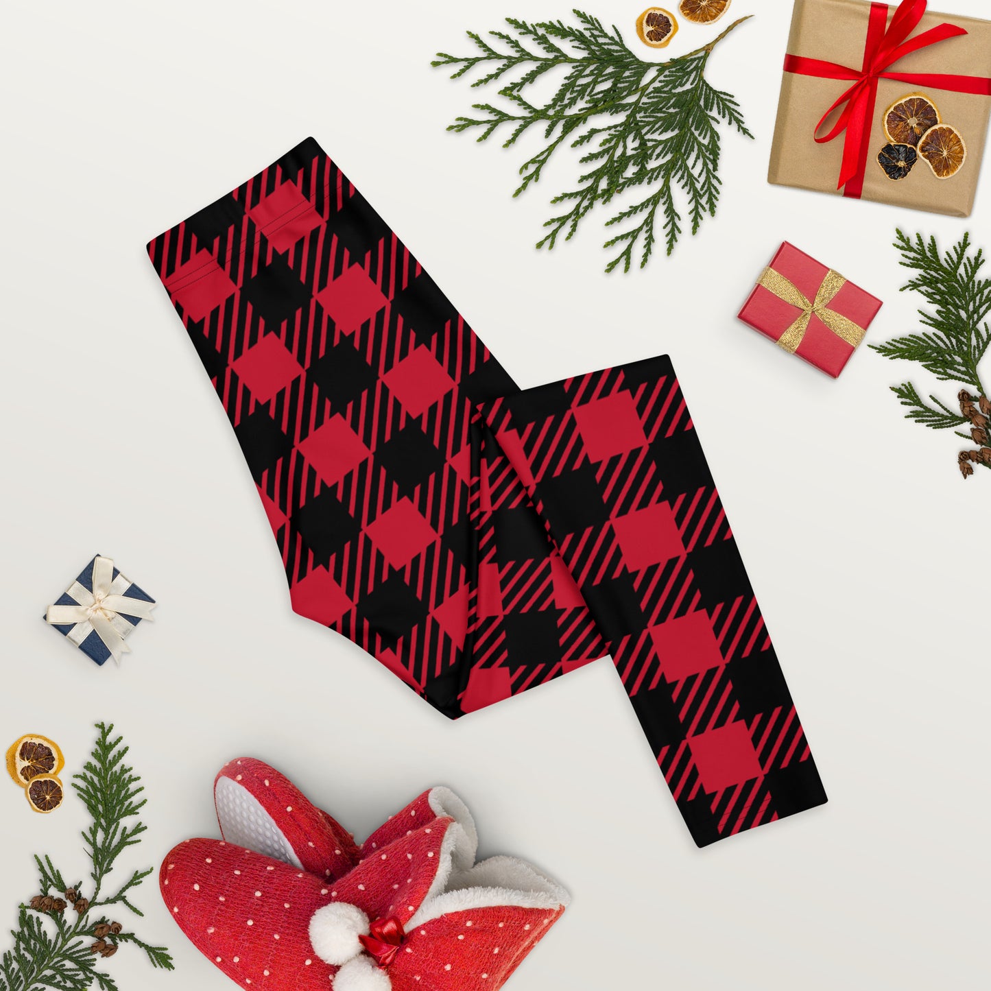 Buffalo Plaid Womens Matching Family Leggings