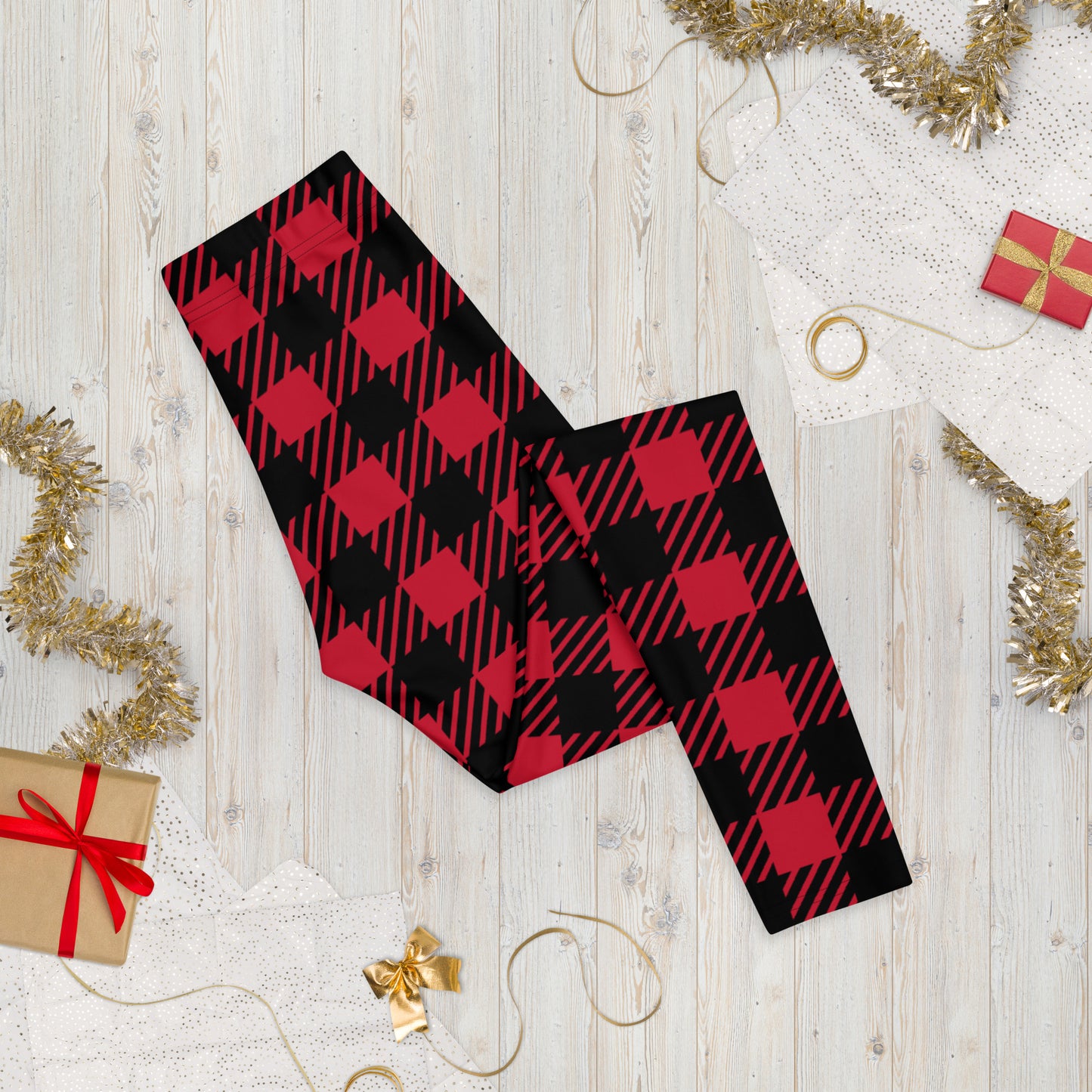 Red Buffalo Plaid Women's Leggings