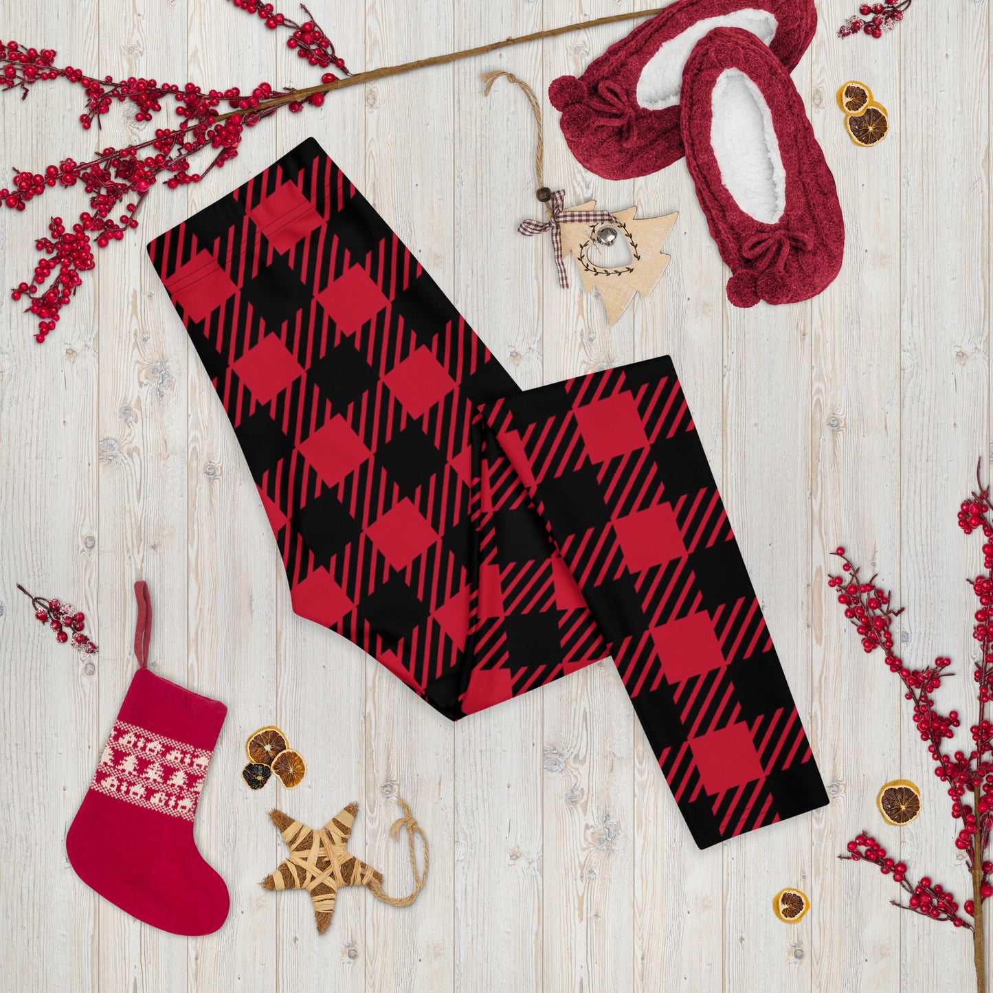 Red Buffalo Plaid Women's Leggings