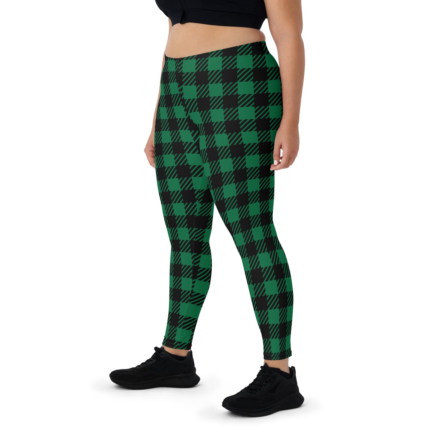 Green Plaid Women's Leggings