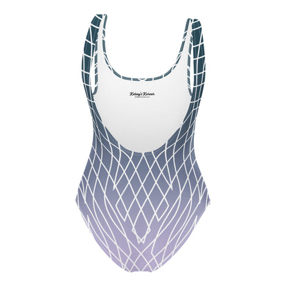 Women's One-Piece Swimsuit Groovy Line Fade