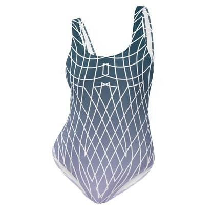 Women's One-Piece Swimsuit Groovy Line Fade