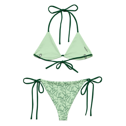 All-over Print Recycled String Bikini Tara Leaf