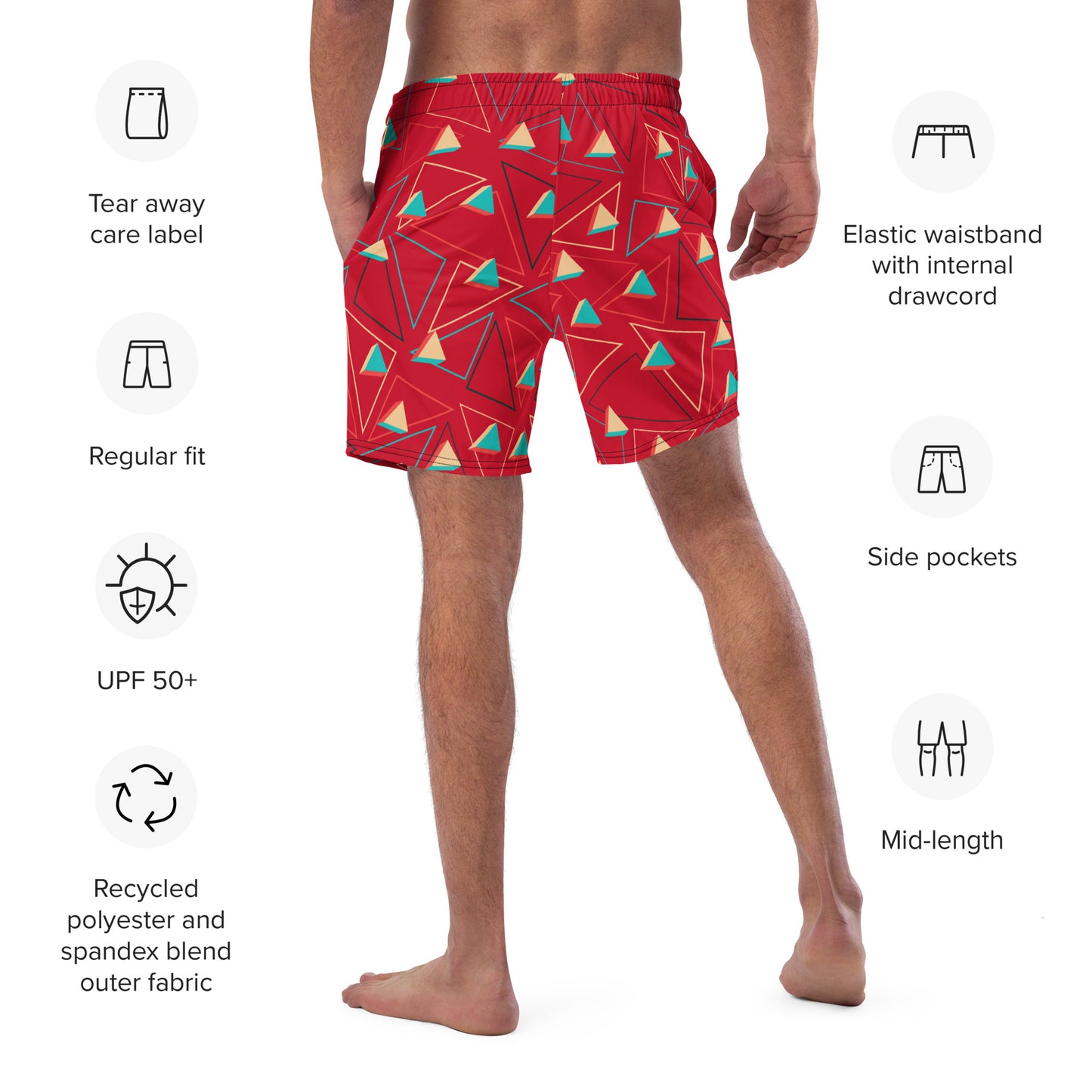 Men's Swim Trunks Geometrical Shapes