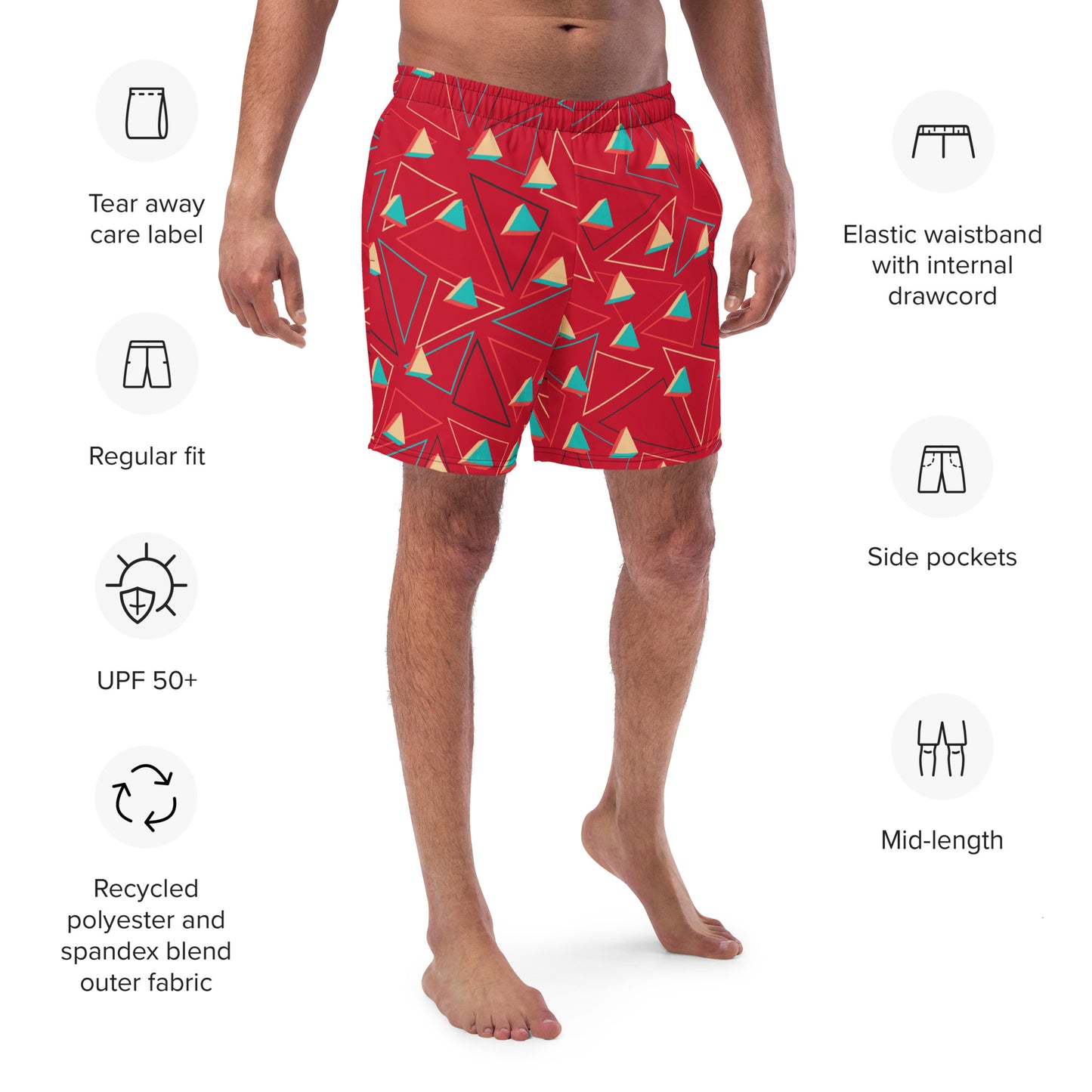 Men's Swim Trunks Geometrical Shapes