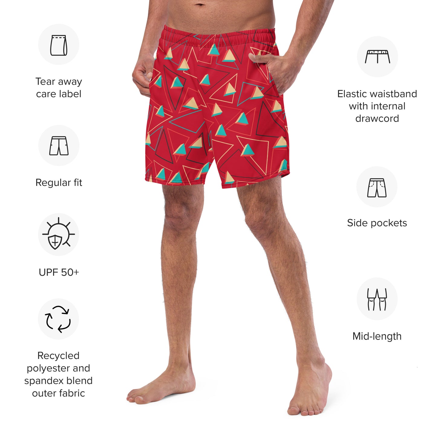 Men's Swim Trunks Geometrical Shapes