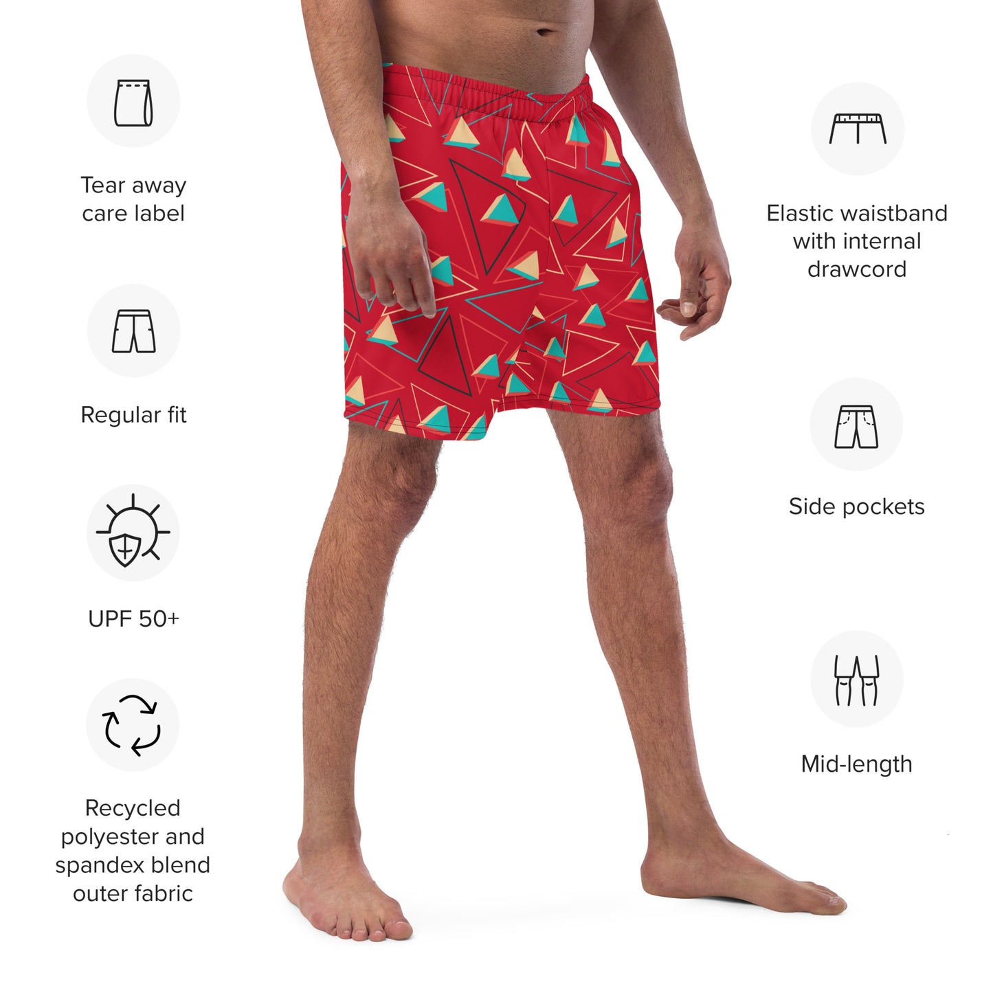 Men's Swim Trunks Geometrical Shapes