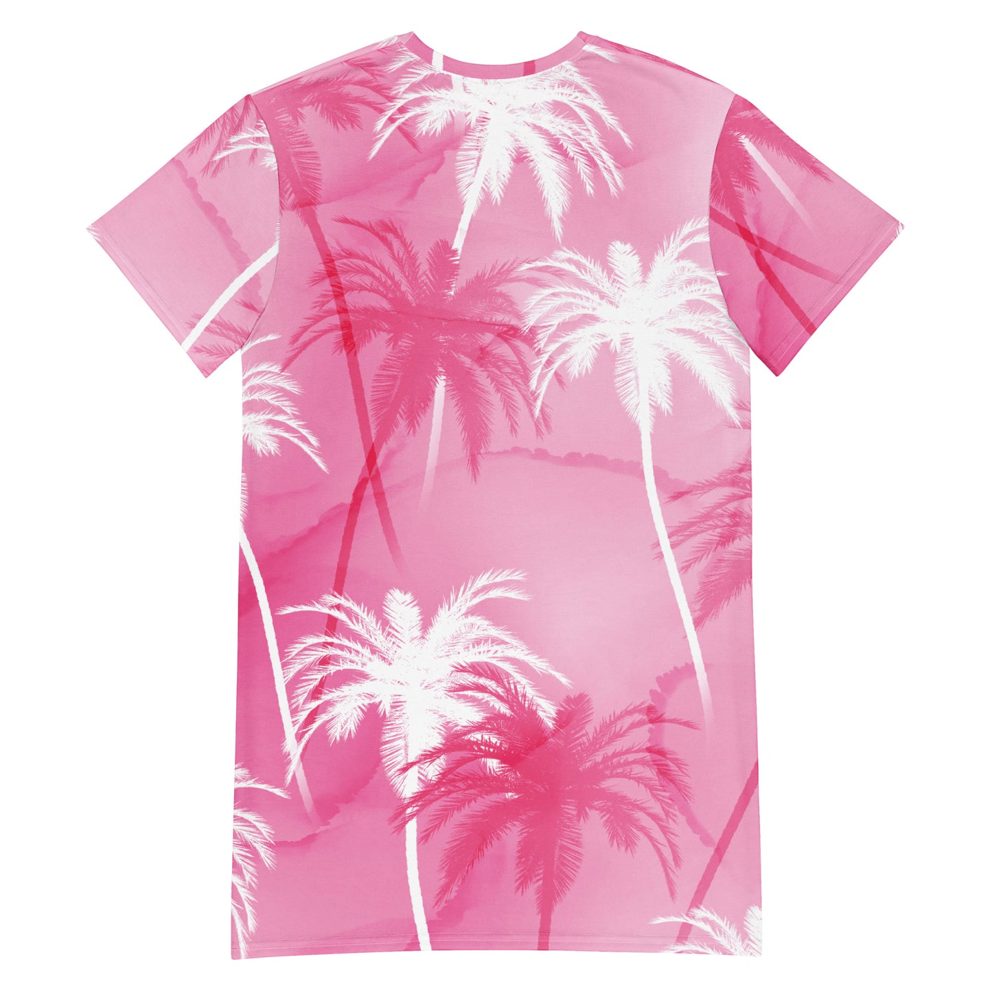 Pink Palm T-shirt dress