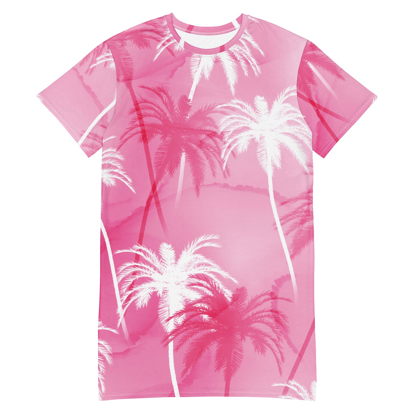 Pink Palm T-shirt dress