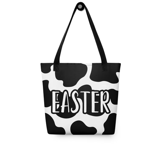 Easter Hunt Cow Print Tote bag