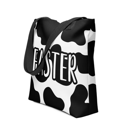 Easter Hunt Cow Print Tote bag