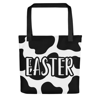 Easter Hunt Cow Print Tote bag