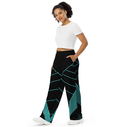 All-over print unisex wide-leg pants Kelsey's Korner Designed