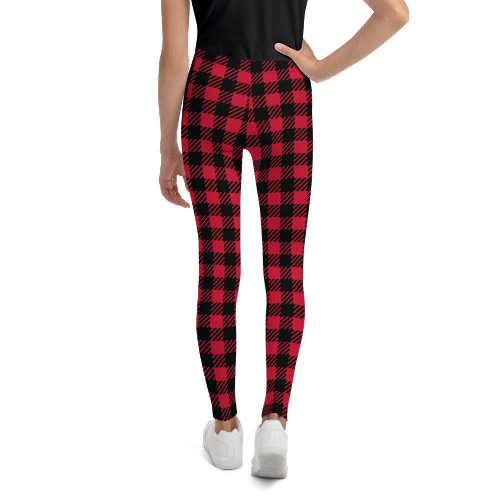 Red Buffalo Plaid Youth Leggings