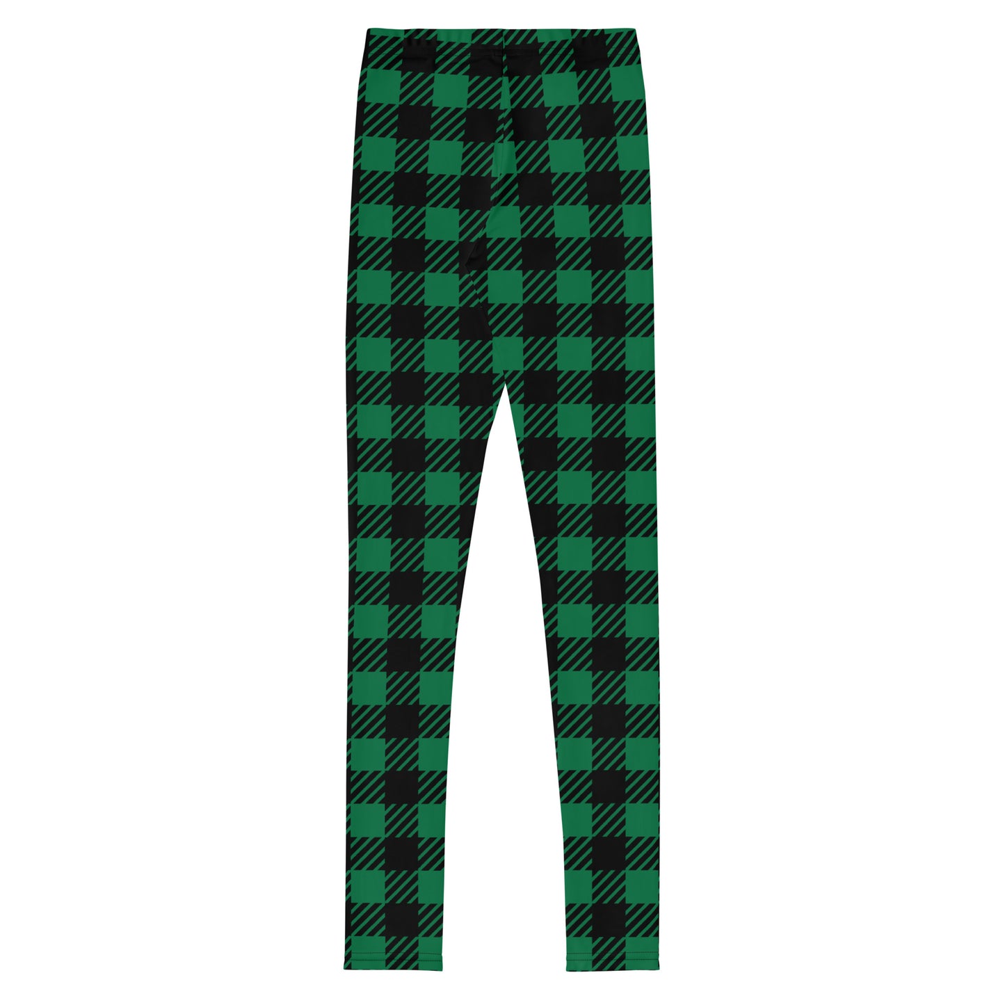 Green Plaid Youth Leggings