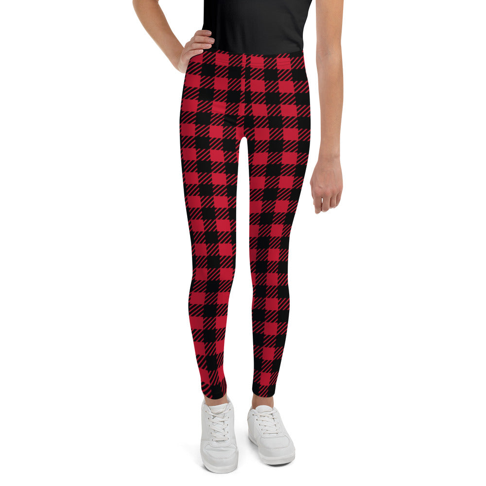 Red Buffalo Plaid Youth Leggings