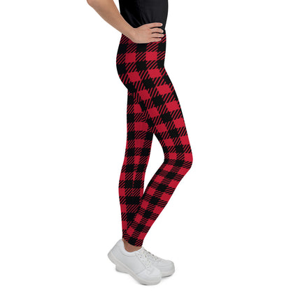 Red Buffalo Plaid Youth Leggings