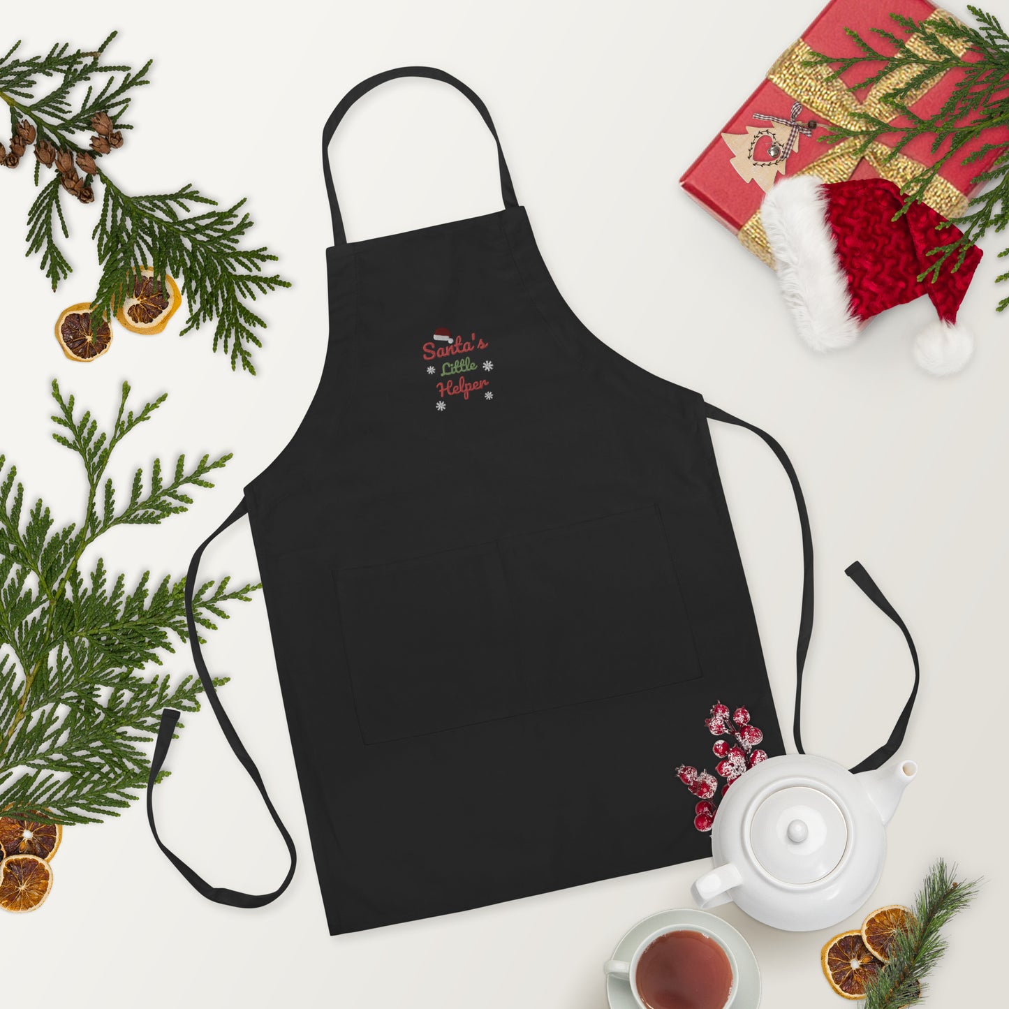 Holiday Embroidered Apron