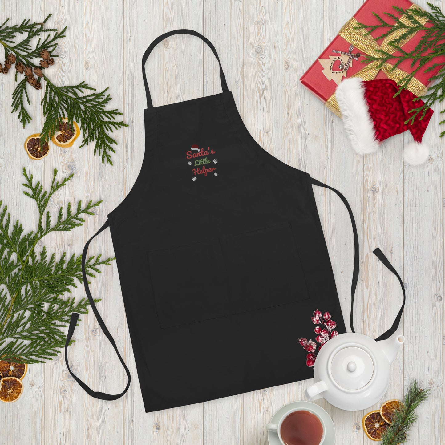 Holiday Embroidered Apron