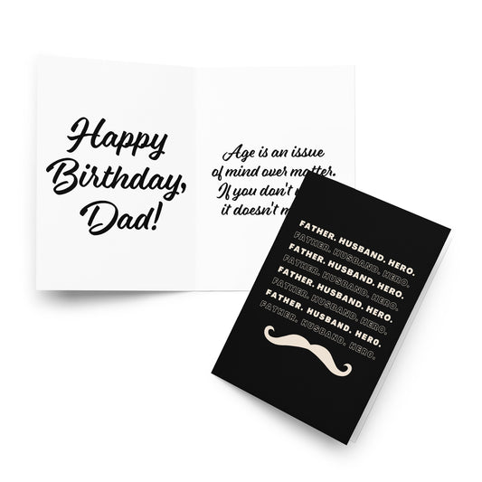 Dad Father Hero Greeting Card Birthday