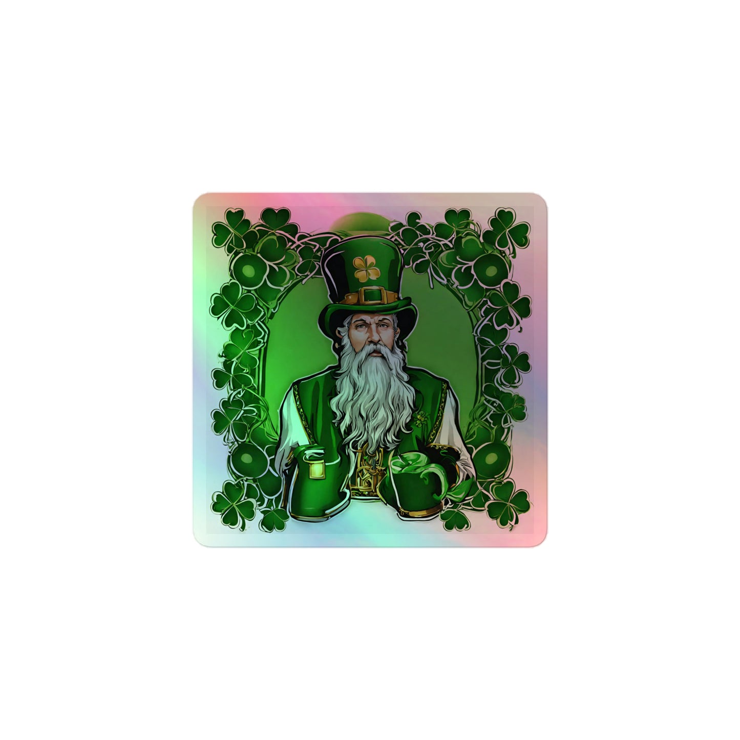 St. Patrick's Day Holographic stickers