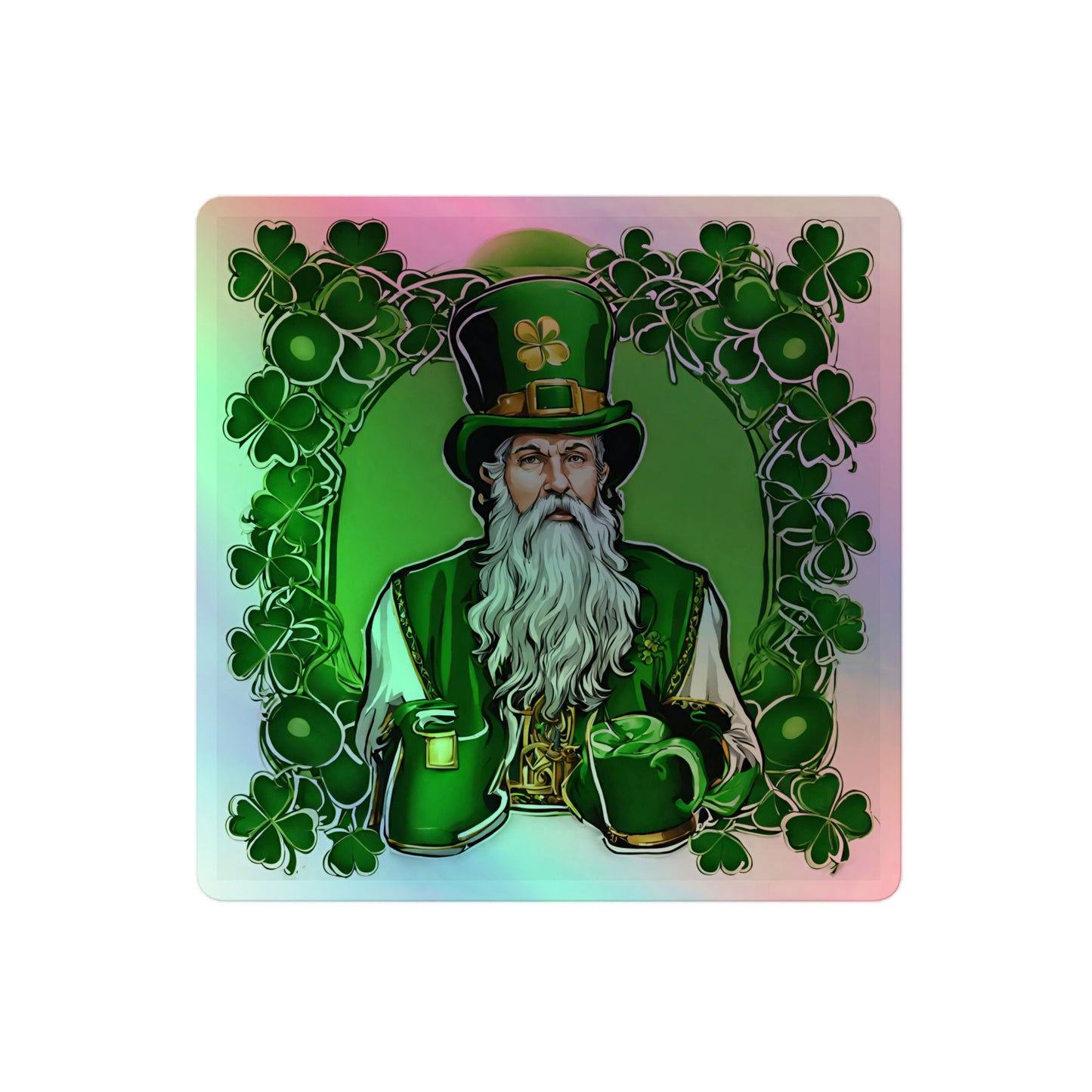 St. Patrick's Day Holographic stickers