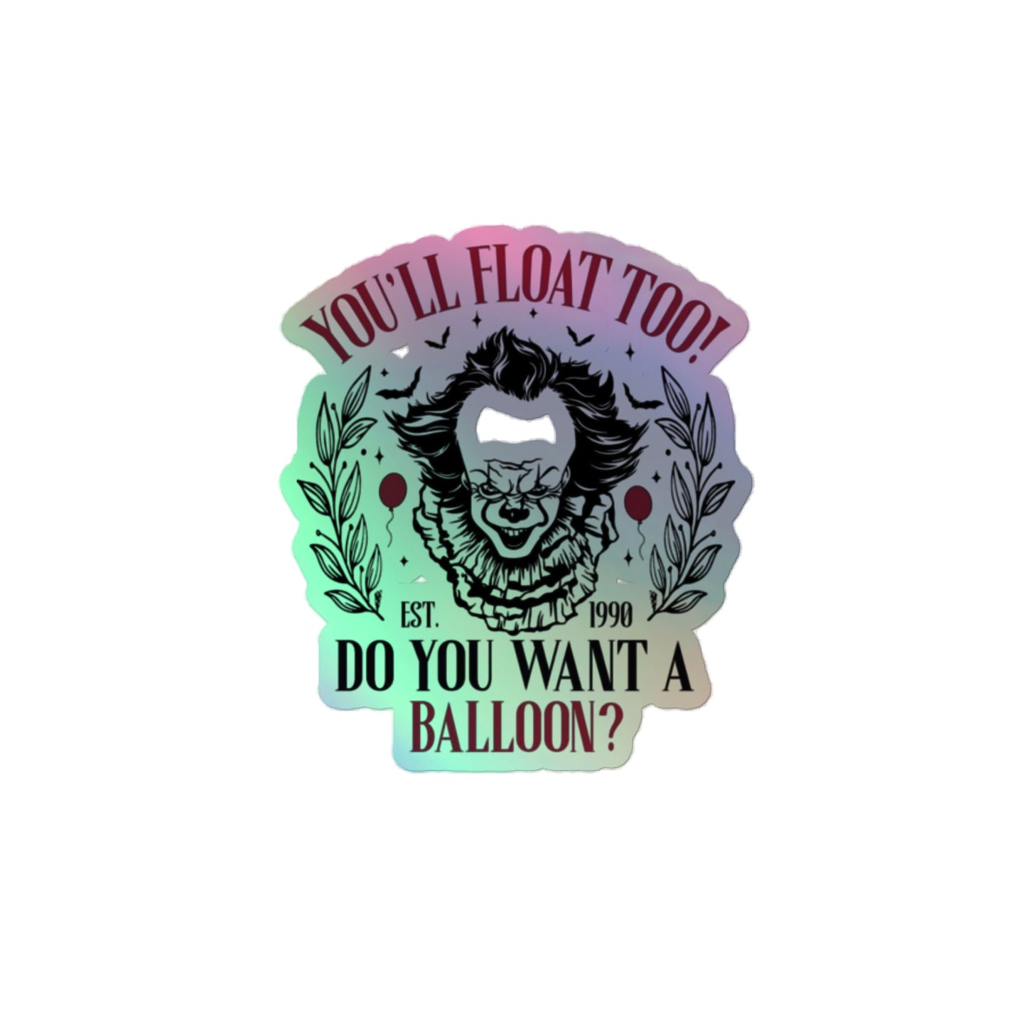 Holographic stickers Halloween Pennywise