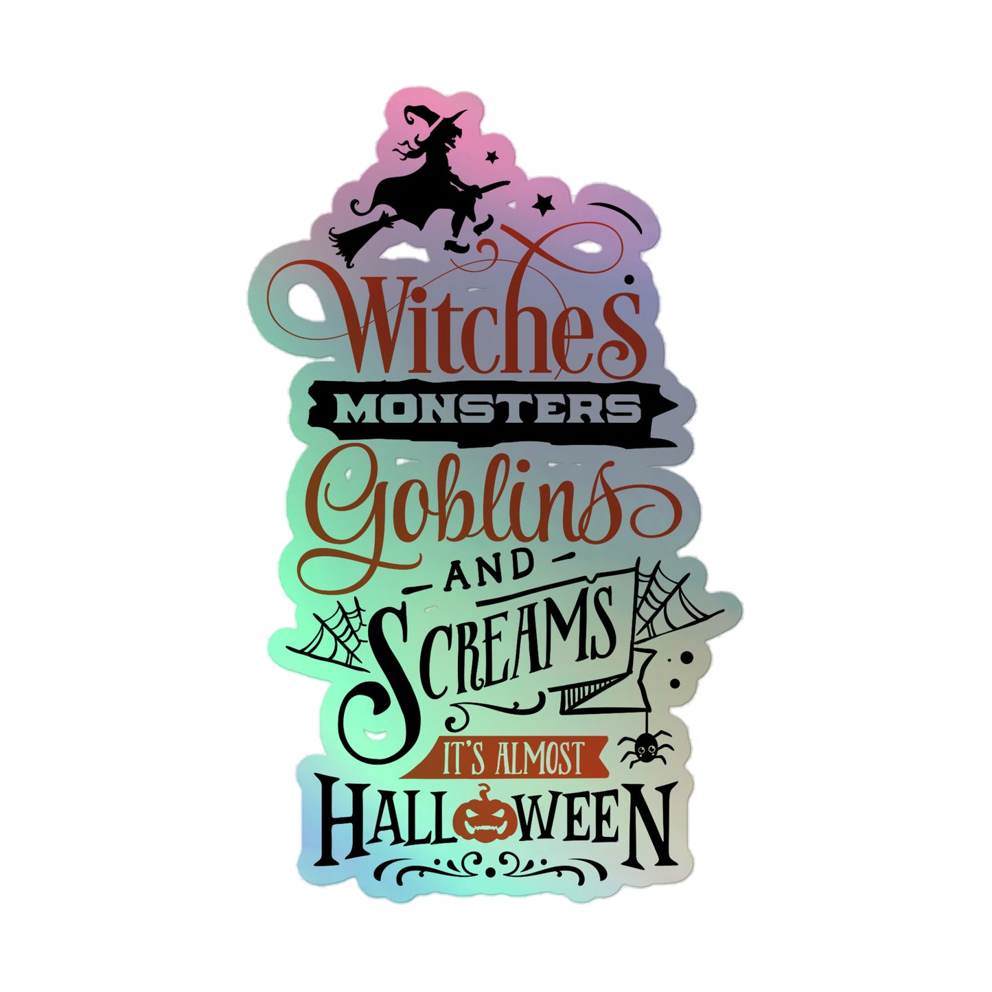 Holographic stickers Halloween