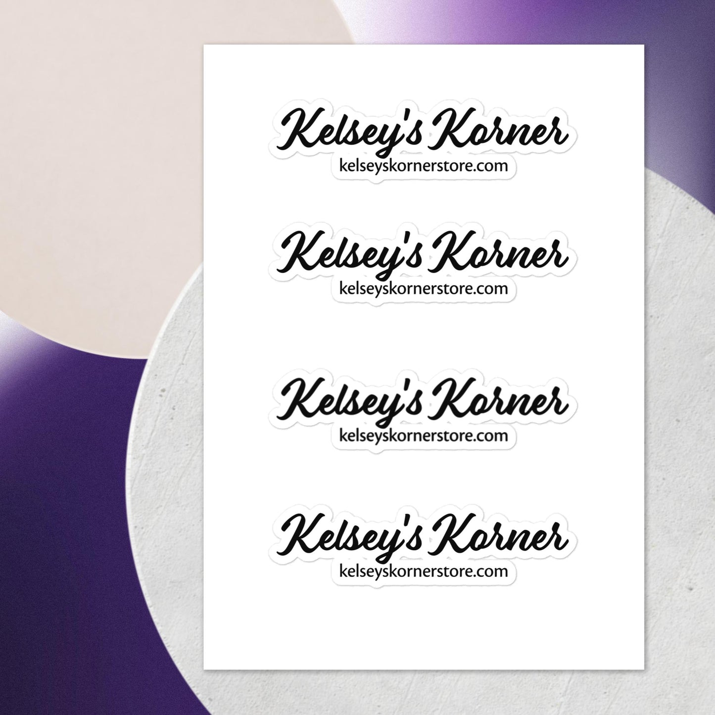 Kelsey's Korner Branded Sticker sheet