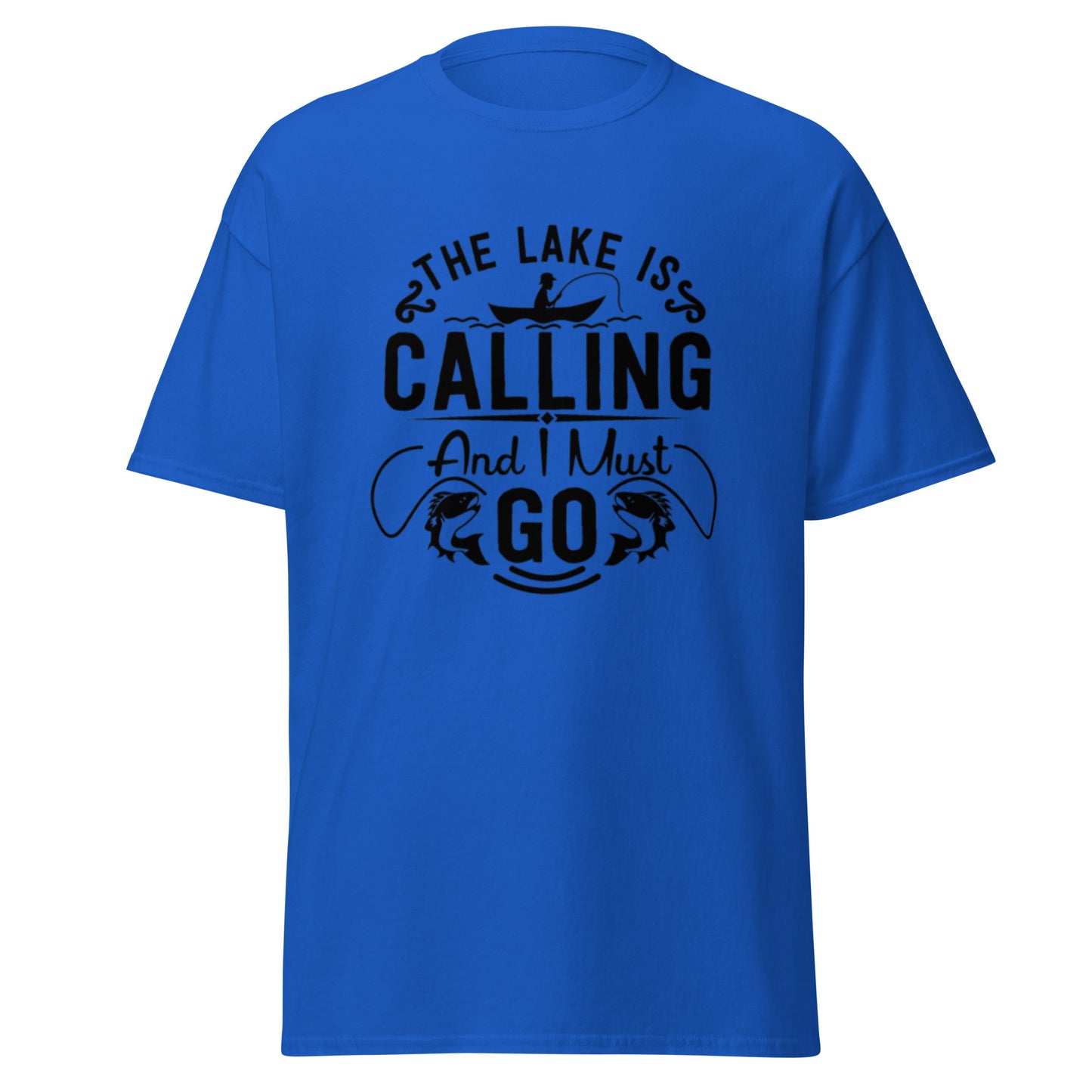 Men's Classic tee The Lake is Calling Graphic Tee Shirt