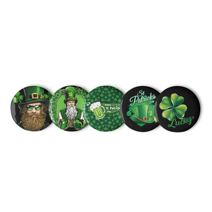 St. Patrick's Day Set of pin buttons